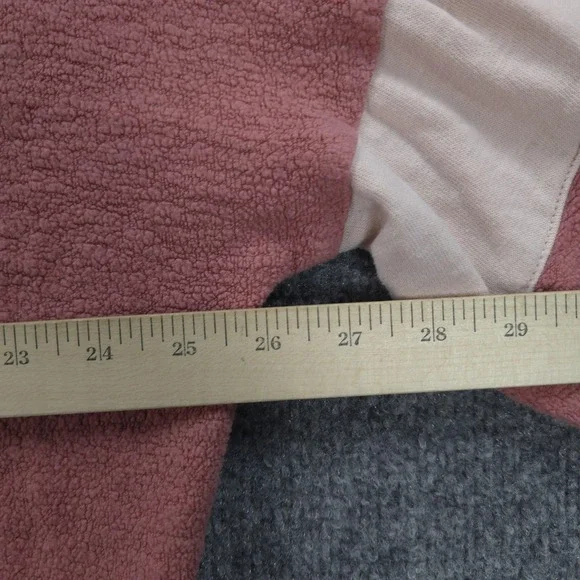 Faherty Sweater Womens XL Pink Beach Fleece Quarter Zip Pullover Casual Preppy - Picture 9 of 12